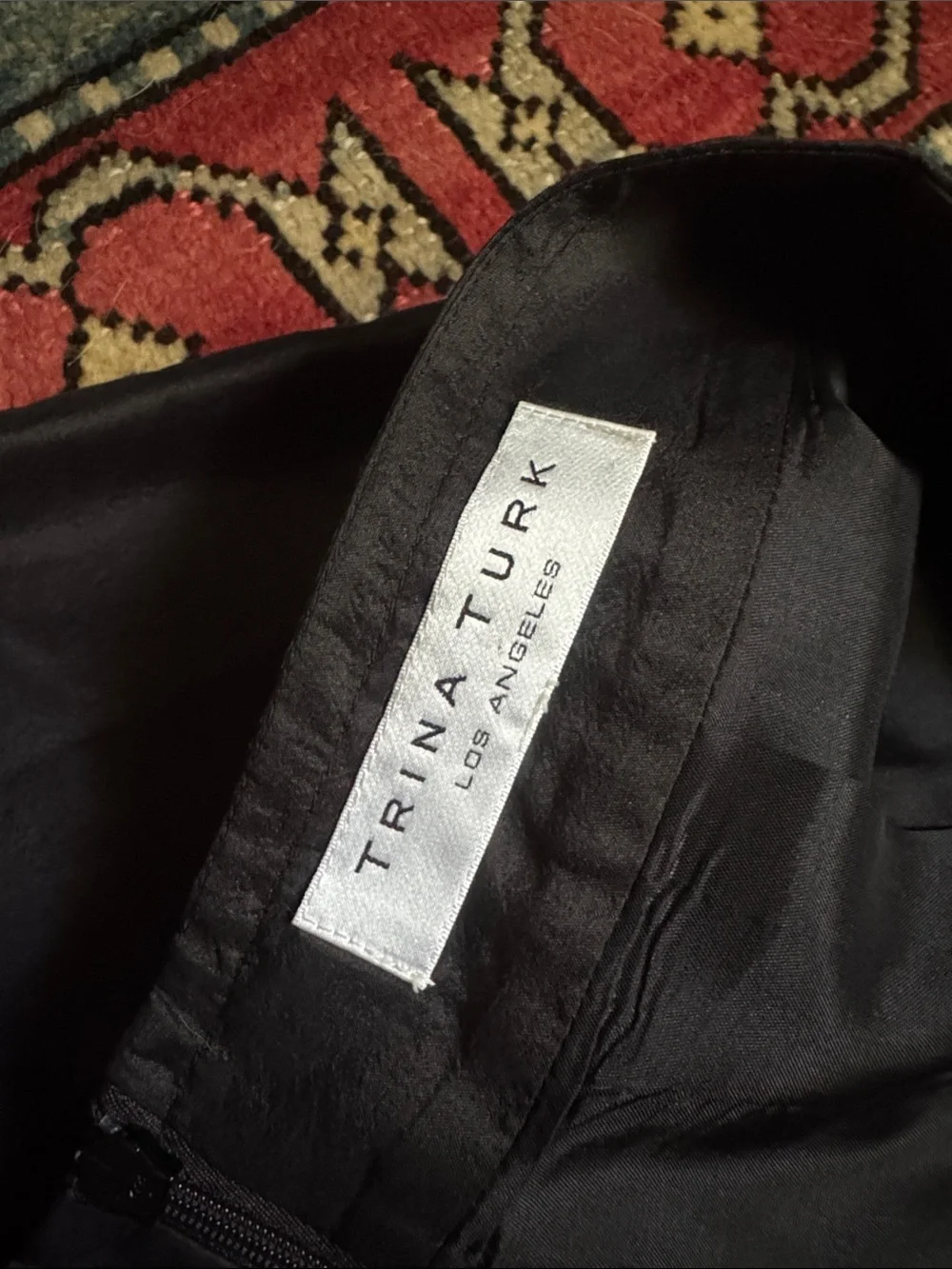 Trina Turk 100% Silk Mini Skirt S black